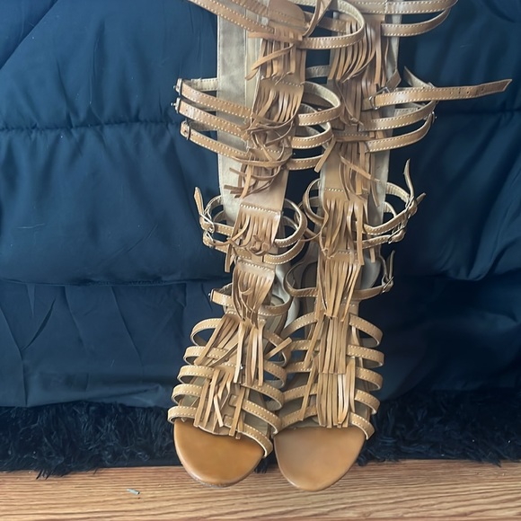 Fringe Gladiator Sandals - Picture 3 of 5